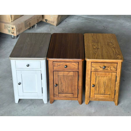 P2728-32 : Tủ Góc , Tủ Trang Trí - Màu Trắng + Nâu